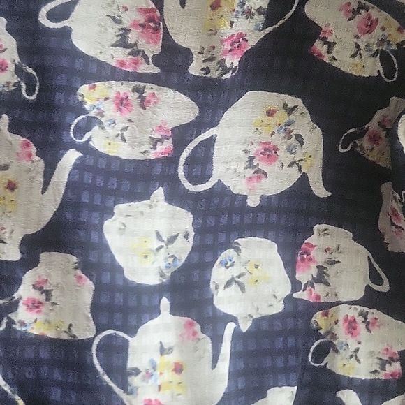 LAUREN CONRAD LC x DISNEY Alice in Wonderland Teapot Ruffle Mini Dress Size M - Picture 4 of 8